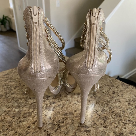 Nina New York Jeweled Ankle Strap Heels - Picture 4 of 15